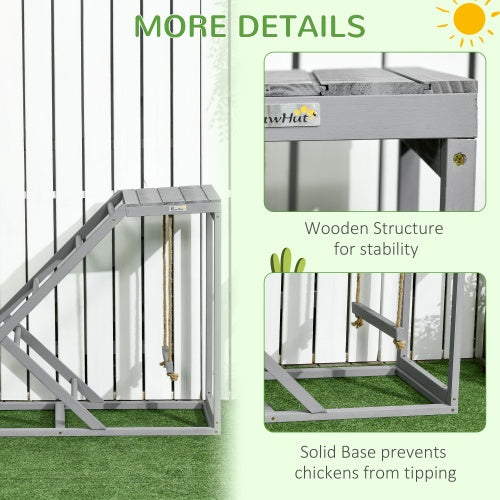 Chicken Swing Set with Perch & Hen Ladder – Fun Chicken Coop Toys for Roosting, Climbing & Pecking