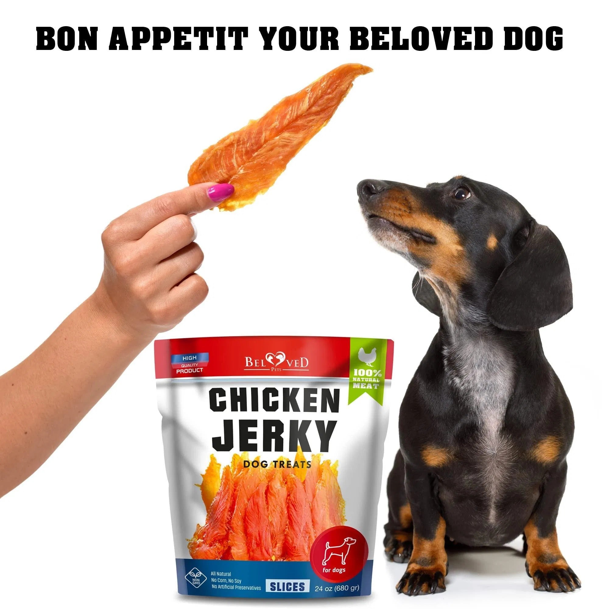 Feeding Chicken Jerky Dog Treats – 1.5 lb Human-Grade, Grain-Free Organic Meat Strips, All-Natural High Protein Chews for Training Small & Large Dogs