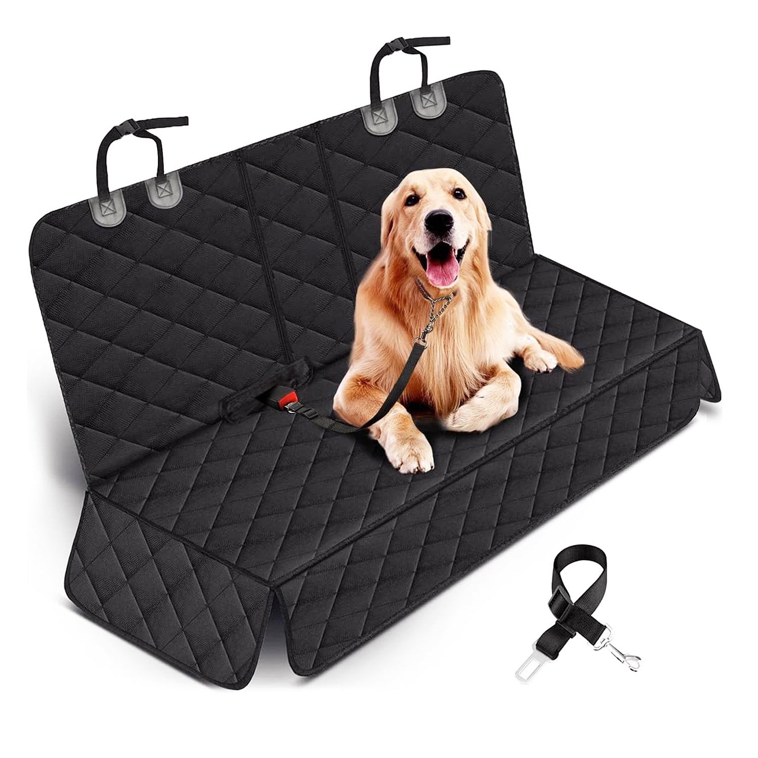 Waterproof Scratchproof Dog Car Seat Cover – Rear Protector Mat with Seat Belt for Car, Truck & SUV ACS23