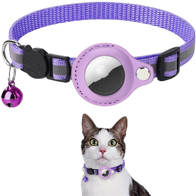 Reflective Waterproof Airtag Collar – Nylon GPS Holder Strap for Cats, Dogs, Kittens & Puppies COL1