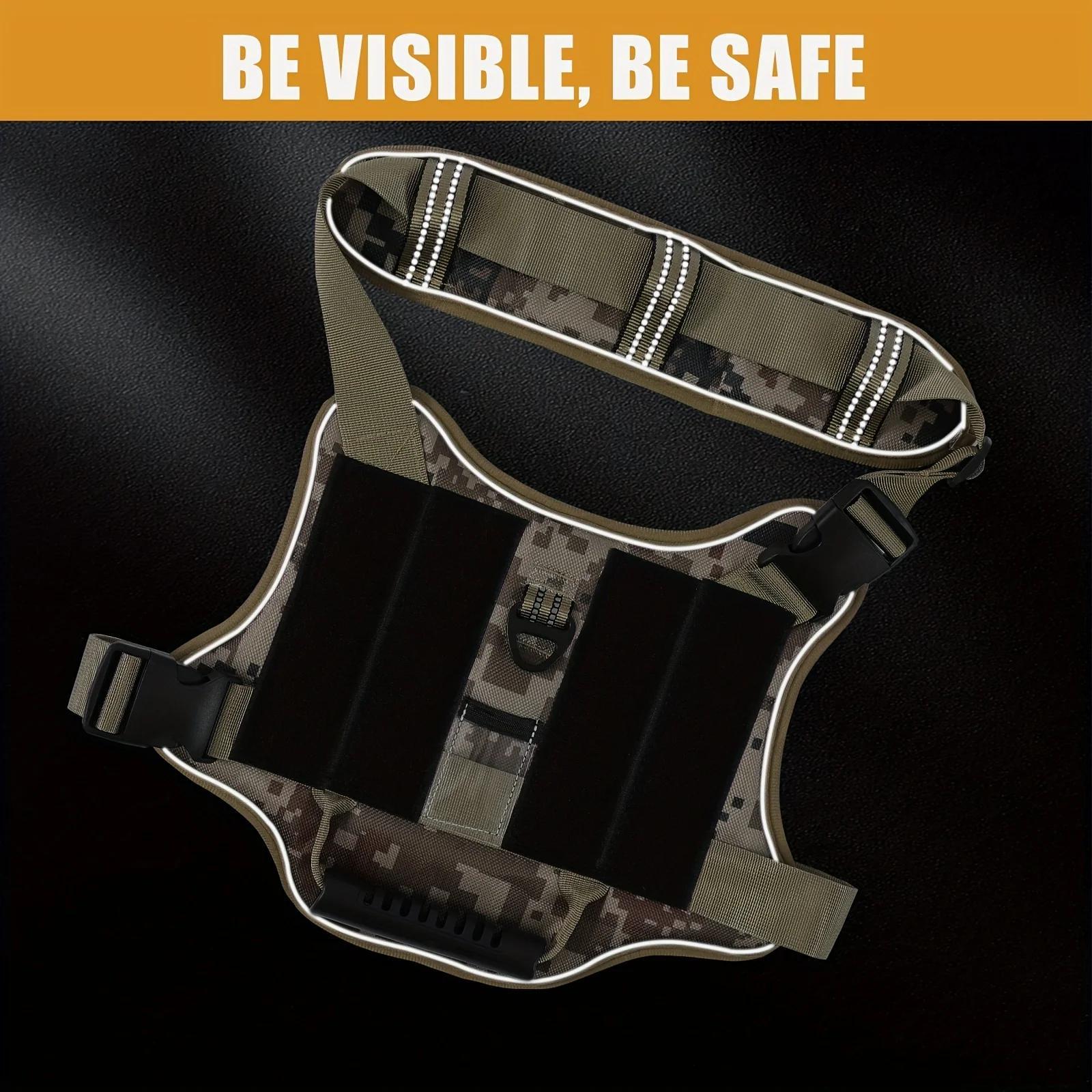 Tactical Service Dog Vest Harness – Anti-Pull, Adjustable & Reflective Pet Gear with Control Handle for Easy Walking, Training & Drinking & Feeding Areas COL 27